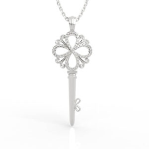Clover Key Pendant Diamond PD-SP-RO-FL-0022