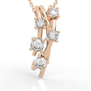 Curved Line Diamond Necklace PD-SP-RO-FS-0060