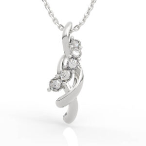 Five Stone Vine Twist Pendant PD-SP-RO-FS-0064
