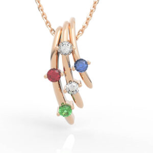 Flowing Ribbon Gemstone Pendant PD-SP-RO-FS-0061