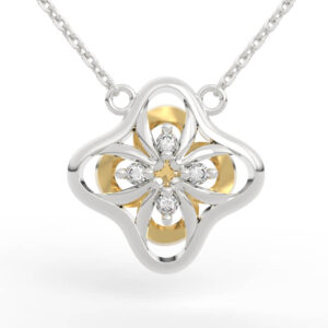 Moroccan Quatrefoil Diamond Pendant PD-SP-RO-FL-0020