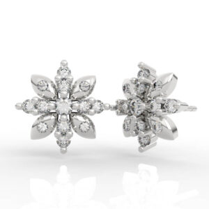 Snowflake Diamond Stud Earrings ER-PV-RO-FS-0012