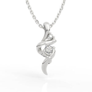 Spiral Twist Diamond Pendant PD-SP-RO-FS-0066