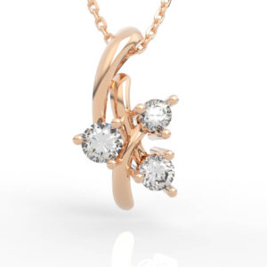 Three Stone Diamond Pendant PD-SP-RO-FS-0057