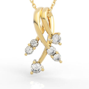 Twisted Ribbon Diamond Pendant PD-SP-RO-FS-0059
