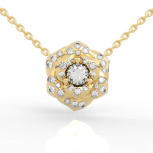 3D Floral Diamond Pendant Earrings PD-PV-RO-FL-0028