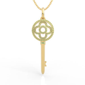 Clover Key Pendant Necklace PD-SP-RO-FL-0027