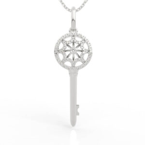 Filigree Diamond Key Pendant PD-SP-RO-FS-0078