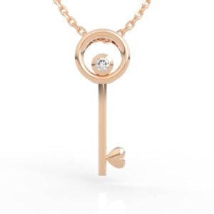 Heart Key Pendant Small Diamond PD-SP-RO-HS-0023