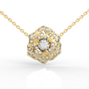 Multi Layer Rose Diamond Pendant Studs PD-PV-RO-FL-0030