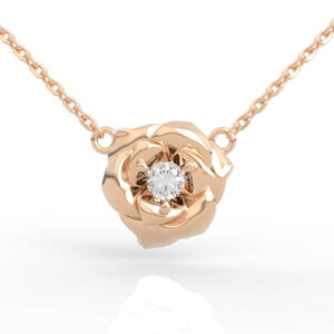 Rose Flower Necklace Pendant PD-SP-RO-FL-0029