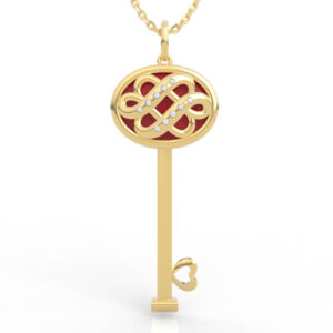 Double infinity knot key pendant necklace 3d model PD-SP-RO-FS-0092