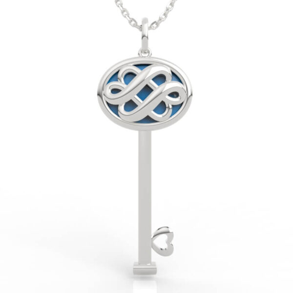 Stunning Double infinity knot key pendant necklace 3d model