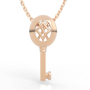 Geometric Round Key Pendant Necklace PD-NP-NG-FS-0050