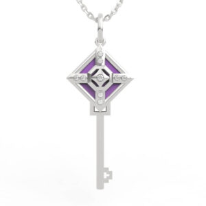 Geometric rhombus key pendant necklace 3d model PD-SP-RO-FS-0093