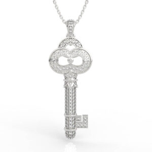 Infinity Diamond Key Pendant Necklace PD-PV-RO-FS-0077