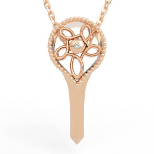 Celtic Flower Key Pendant Necklace Model PD-SP-RO-FL-0054