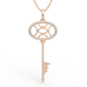 Diamond Oval Key Pendant 3D Model PD-PV-RO-FS-0082