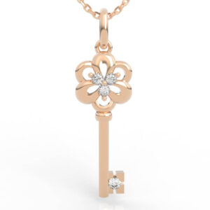 Flower Key Pendant Necklace 3D Model PD-SP-RO-FL-0047