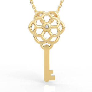 Flower of Life Key Pendant Necklace Model PD-SP-RO-FL-0052