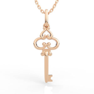 Vintage Filigree Key Pendant Necklace Model PD-NP-NG-FL-0003