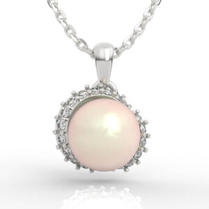Crown Halo Pearl Pendant Necklace PD-PV-PL-FS-0051