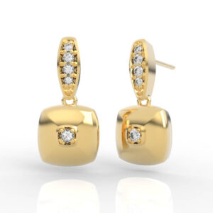 Diamond Cushion Square Drop Earrings ER-SP-RO-FS-0010