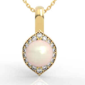 Marquise Frame Diamond Pearl Jewelry Design PD-PV-PL-FS-0052