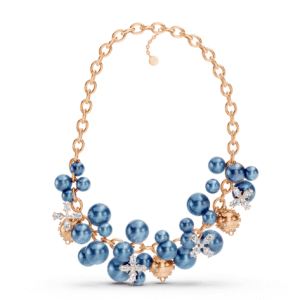 Pearl Cluster Statement Necklace with Diamond Flower Pendant NK-PV-PE-PL-0001