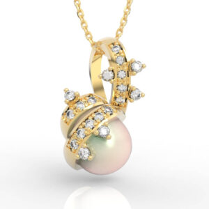 Diamond Crown Wrap Pearl Jewelry Design PD-PV-PL-FS-0054