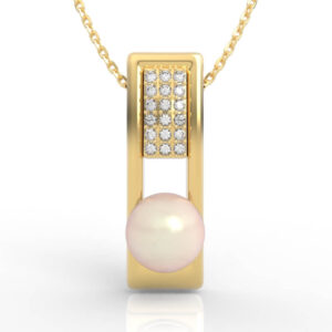 Geometric Pearl Diamond Pendant PD-PV-PL-FS-0055