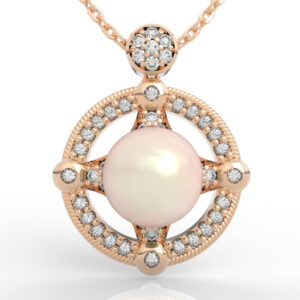Compass Orbit Pearl Pendant CAD PD-PV-PL-FS-0090