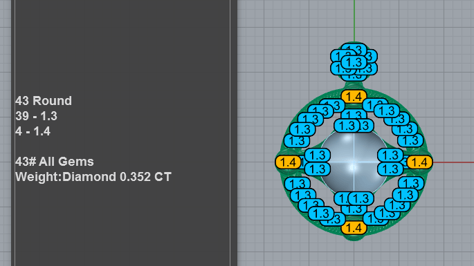 Compass Orbit Pearl Pendant CAD PD-PV-PL-FS-0090