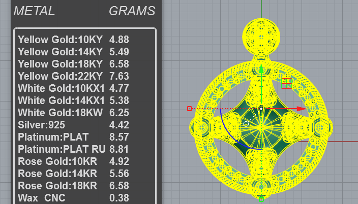 Compass Orbit Pearl Pendant CAD PD-PV-PL-FS-0090