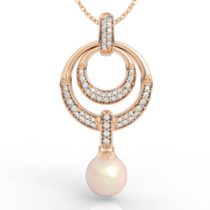 Crescent Moon Pearl Drop Pendant PD-PV-PL-FS-0091