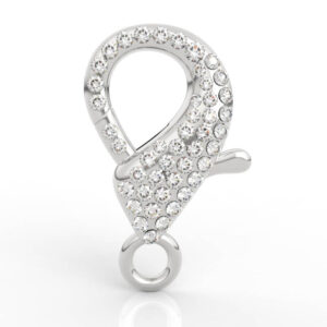 Diamond Pavé Lobster Clasp CAD Model AC-CL-PV-RO-0001