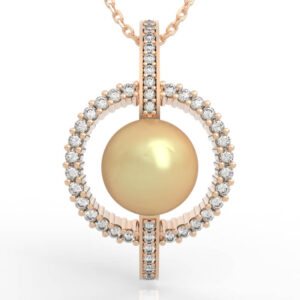 Double Ring Frame Pearl Pendant CAD Model PD-PV-PL-FS-0074