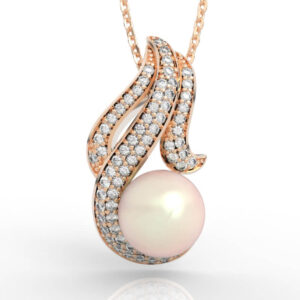 Flame Wing Pearl Pendant CAD Model PD-PV-PL-FS-0084
