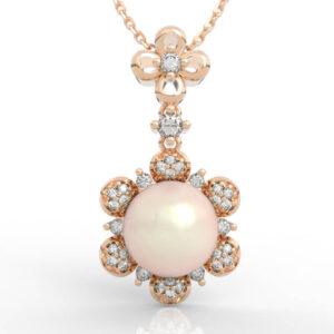 Floral Cluster Pearl Pendant CAD PD-PV-PL-FL-0014