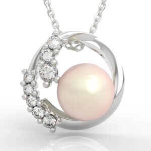 Open Crescent Pearl Pendant PD-SP-PL-FS-0025