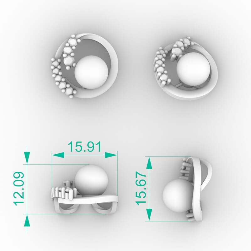 Open Crescent Pearl Pendant PD-SP-PL-FS-0025