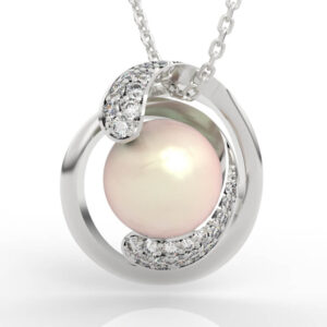 Orbit Circle Pearl Pendant CAD Model PD-PV-PL-FS-0080