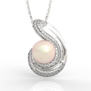Swirl Bypass Pearl Pendant CAD Model PD-PV-PL-FS-0083