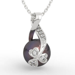 Twisted Bypass Butterfly Pearl Pendant CAD PD-PV-PL-FS-0065