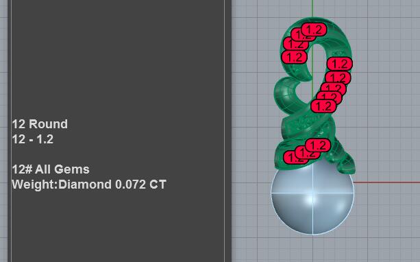 Twisted Ribbon Pearl Pendant CAD Model PD-PV-PL-FS-0089