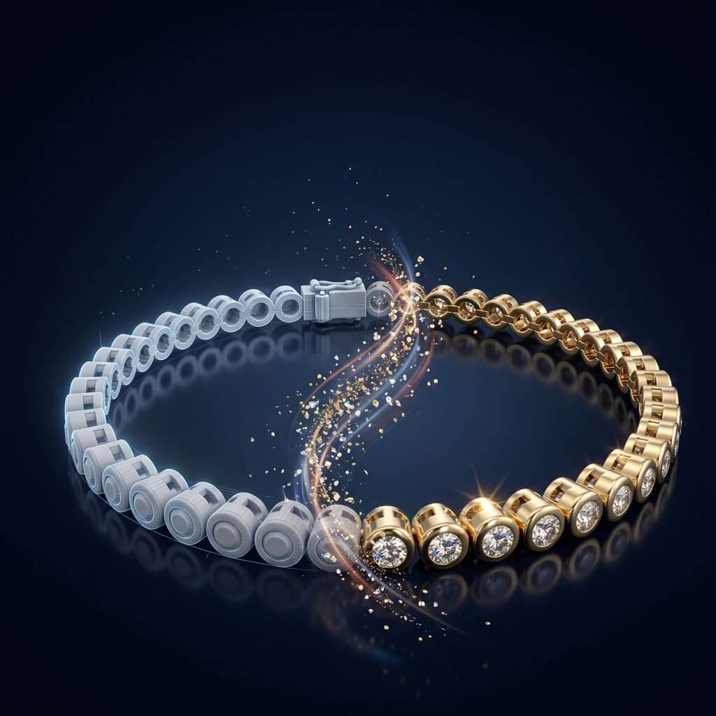Jewelry CAD model to photorealistic
