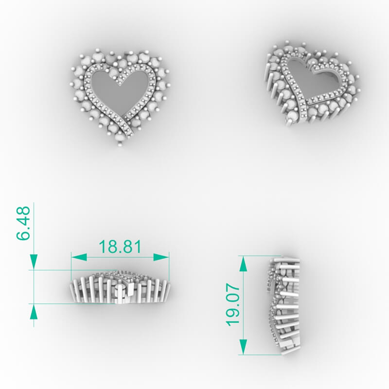 Sparkle Halo Open Heart Necklace with sunburst diamond spikes and crossed strap top