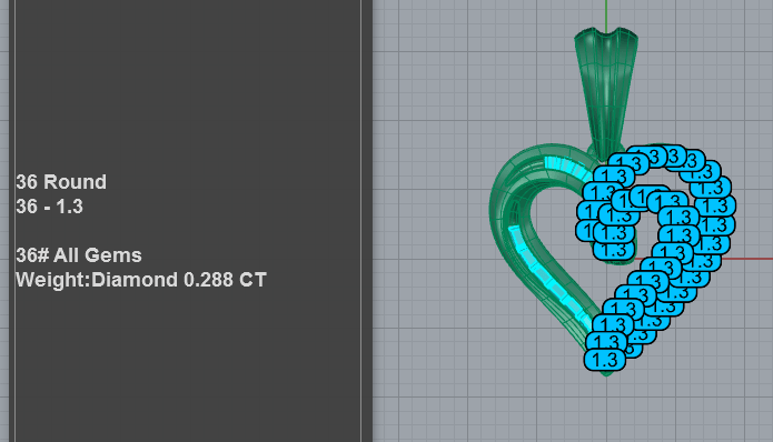 Swirl heart diamond pendant with pavé baguette heart necklace setting and open interlocking loop center