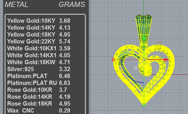 Swirl heart diamond pendant with pavé baguette heart necklace setting and open interlocking loop center