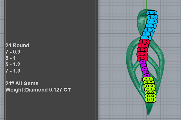Twisted open frame leaf pendant with graduated diamond pavé line and organic vein detail